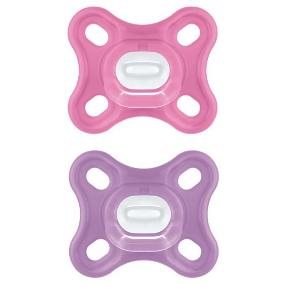 MAM Ciuccio 2 Pack Comfort - Silicone 0-6 M - Rosa Viola