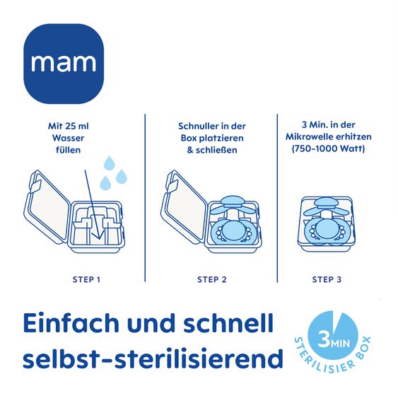 MAM Schnuller 2er Pack Comfort - Silikon 3-12 M - Blau & Türkis