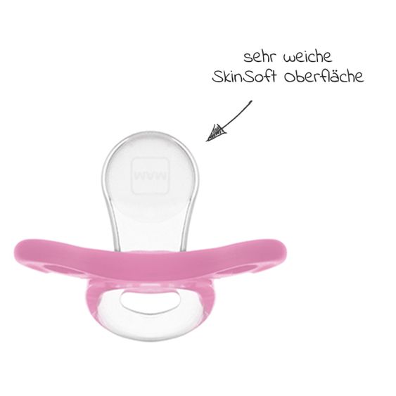 MAM Schnuller 2er Pack Comfort - Silikon 0-6 M - Rosa Grün