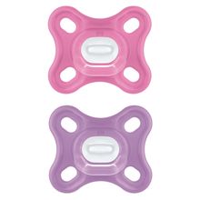 Schnuller 2er Pack Comfort - Silikon Newborn 0-3 M - Pink & Lila