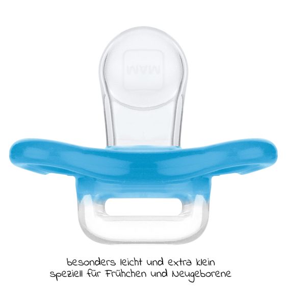 MAM Schnuller 2er Pack Comfort - Silikon Newborn ab 0 M - Blau Grün