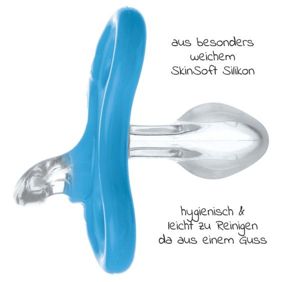 MAM Schnuller 2er Pack Comfort - Silikon Newborn ab 0 M - Blau Grün