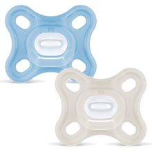 Schnuller 2er Pack Comfort - Silikon Newborn - Blau - Gr. 0-3 M