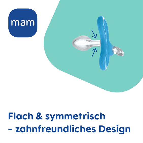 MAM Schnuller 2er Pack Comfort - Silikon Newborn - Blau - Gr. 0-3 M
