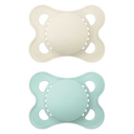 MAM Schnuller 2er Pack Original Elements - Latex 0-6 M - Beige Mint