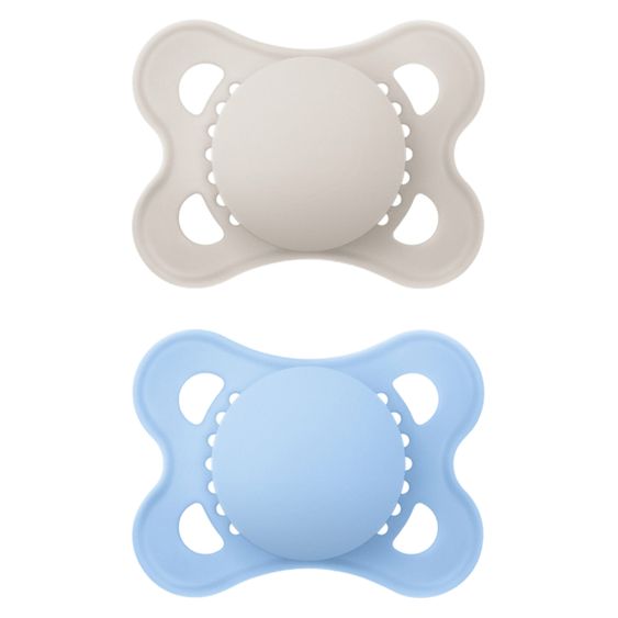 MAM Schnuller 2er Pack Original Elements - Latex 0-6 M - Grau Blau