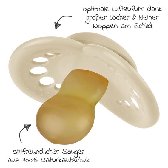 MAM Schnuller 2er Pack Original Elements - Latex ab 16 M - Mint Beige