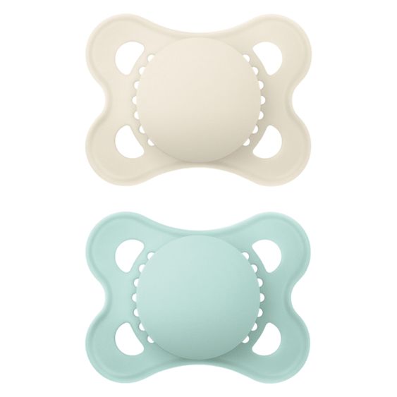 MAM Schnuller 2er Pack Original Elements - Silikon 0-6 M - Beige Mint