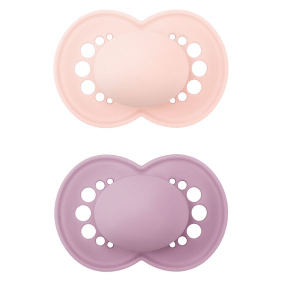 MAM Schnuller 2er Pack Original Elements - Silikon 6-16 M - Rosa Lila