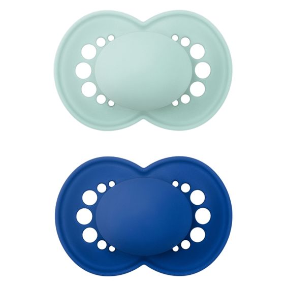 MAM Schnuller 2er Pack Original Elements - Silikon ab 16 M - Mint Blau