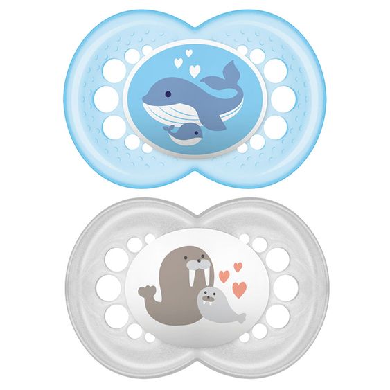 MAM Pacifier 2-pack Original - latex 6-16 M - for boys