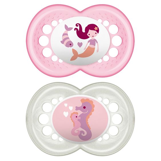 MAM Schnuller 2er Pack Original - Latex 6-16 M - für Mädchen