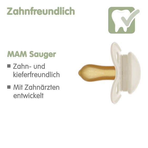 MAM Schnuller 2er Pack Original - Naturkautschuk 0-6 M - Fuchs & Eule