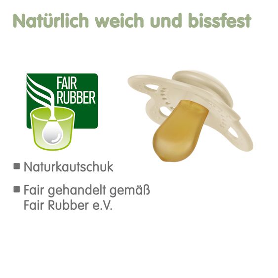 MAM Pacifier 2 Pack Original Pure - Natural Rubber 0-6 M - Rabbit & Deer