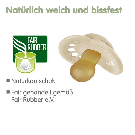 MAM Schnuller 2er Pack Original - Naturkautschuk 6-16 M - Wolf & Hase