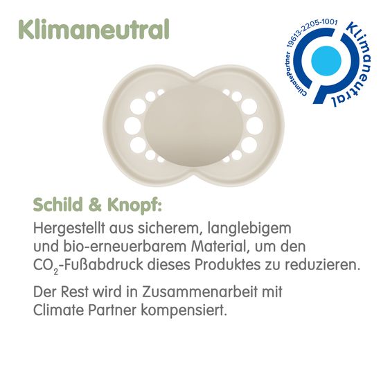 MAM Schnuller 2er Pack Original - Naturkautschuk 6-16 M - Wolf & Hase