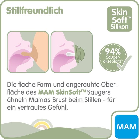 MAM Schnuller 2er Pack Original Pure - Silikon 0-6 M - Hase & Reh