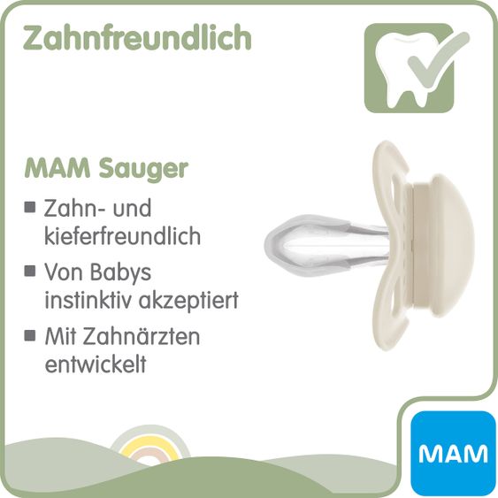 MAM Schnuller 2er Pack Original Pure - Silikon 0-6 M - Hase & Reh