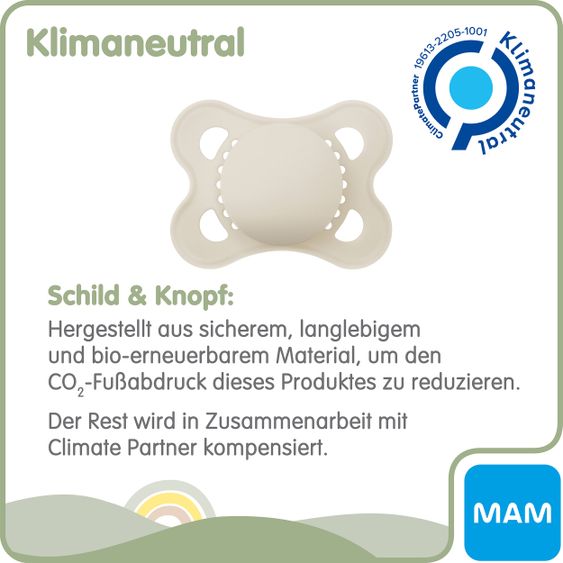 MAM Schnuller 2er Pack Original Pure - Silikon 0-6 M - Hase & Reh
