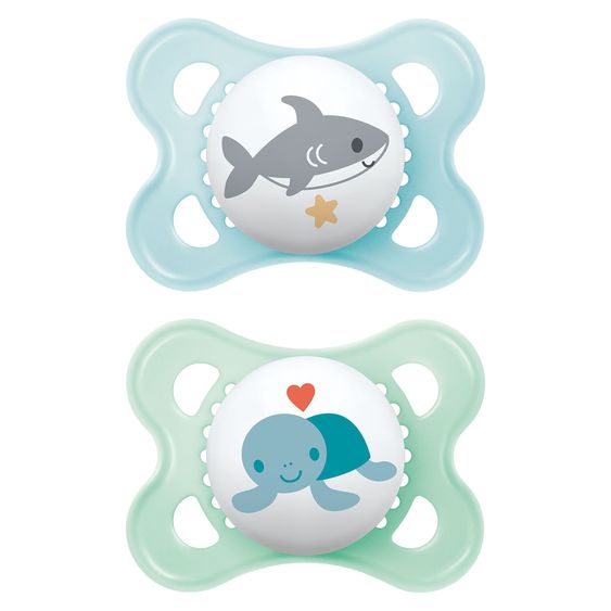MAM Pacifier 2-pack Original - Silicone 0-6 M - Blue