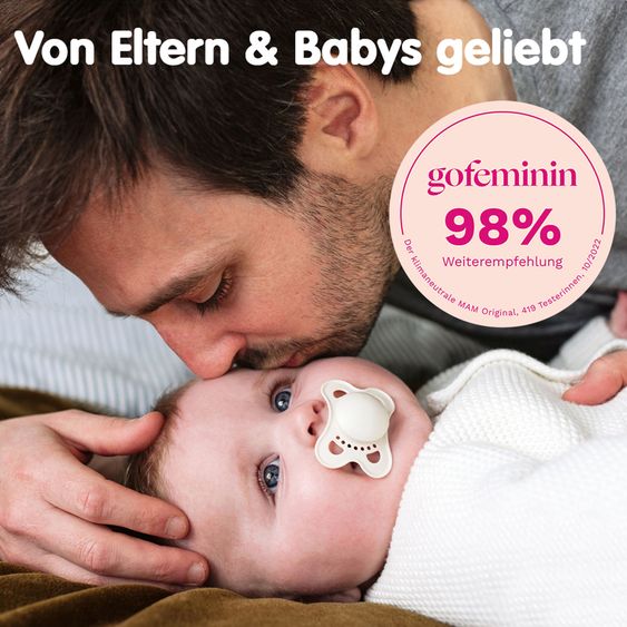 MAM Pacifier 2-pack Original - Silicone 0-6 M - Blue