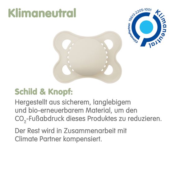 MAM Schnuller 2er Pack Original - Silikon 0-6 M - Blau & Beige