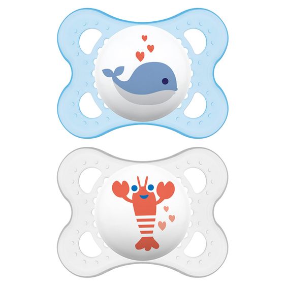 MAM Pacifier 2-pack Original - silicone 0-6 M - for boys