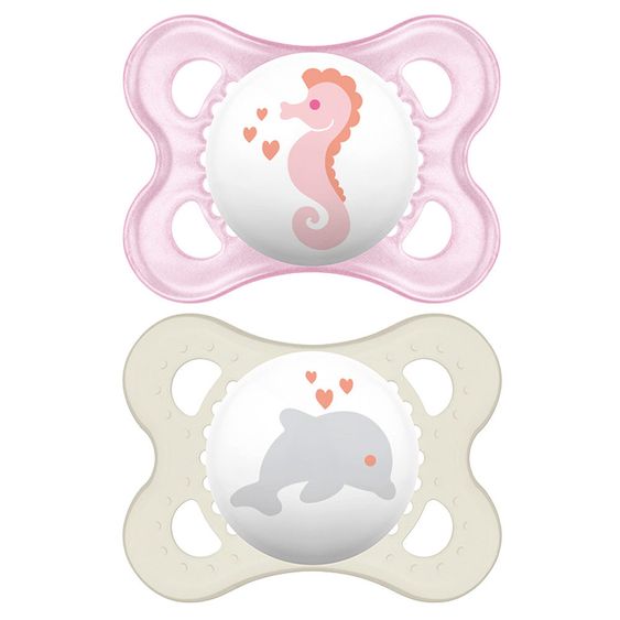 MAM Pacifier 2-pack Original - silicone 0-6 M - for girls