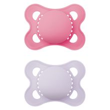 Schnuller 2er Pack Original - Silikon 0-6 M - Pink & Lila