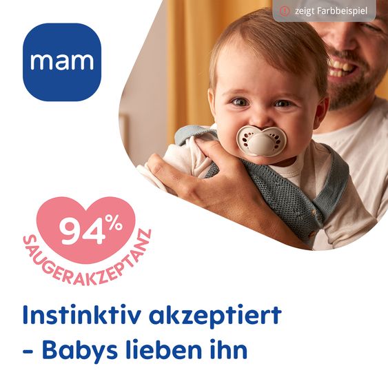 MAM Schnuller 2er Pack Original - Silikon 6-16 M - Pink & Lila