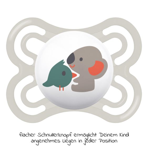 MAM Schnuller 2er Pack Perfect - Silikon 0-6 M - Elefant & Koala