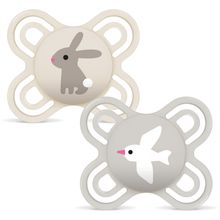 Pacifier 2-Pack Perfect Start - Silicone - Beige - Size: 0-2 M
