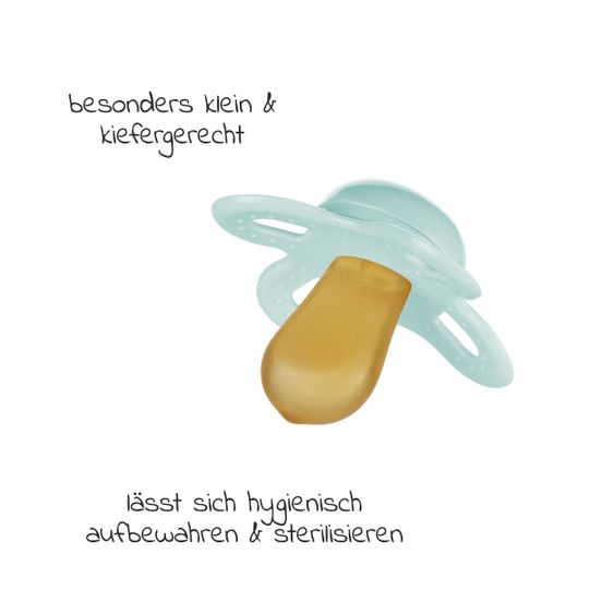 MAM Schnuller 2er Pack Start Elements - Latex 0-2 M - Waschbär und Hase