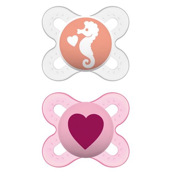 MAM Schnuller 2er Pack Start - Silikon 0-2 M - für Mädchen