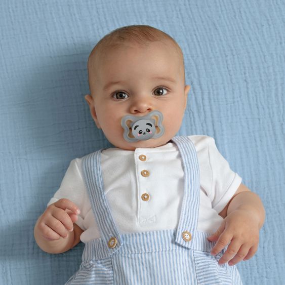 MAM Schnuller 2er Pack Supreme - Silikon 0-6 M - Panda & Wal