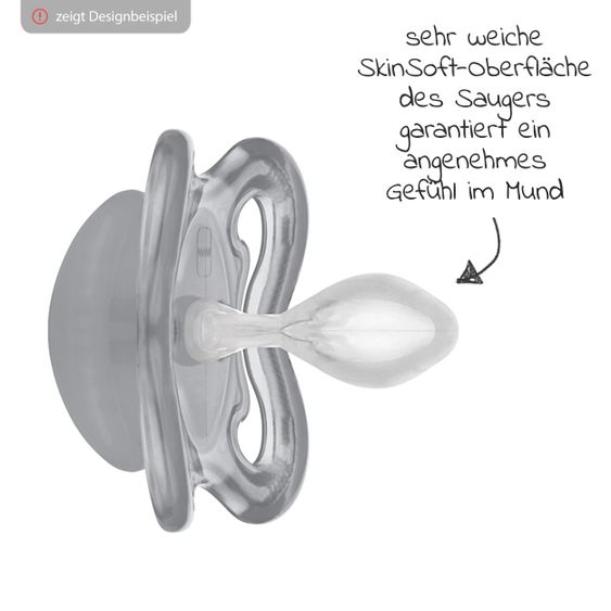 MAM Schnuller 2er Pack Supreme - Silikon 0-6 M - Schildkröte & Herz