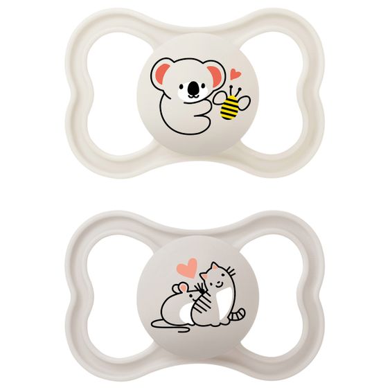 MAM Schnuller 2er Pack Supreme - Silikon 6-16 M - Koala & Herz