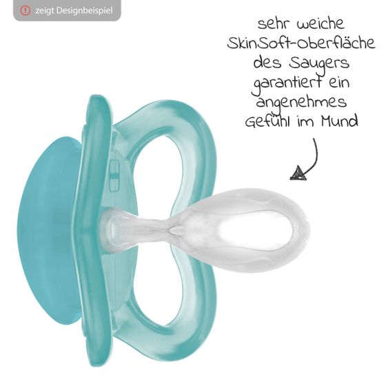 MAM Schnuller 2er Pack Supreme - Silikon 6-16 M - Wal & Bär
