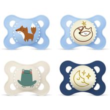 Pacifier 4-Pack Original Day & Night Silicone - Blue - Size: 0-6 M