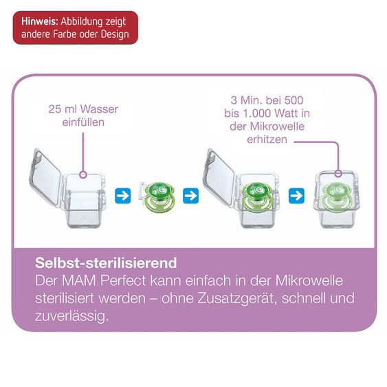 MAM Schnuller Perfect - Silikon ab 16 M - für Jungen