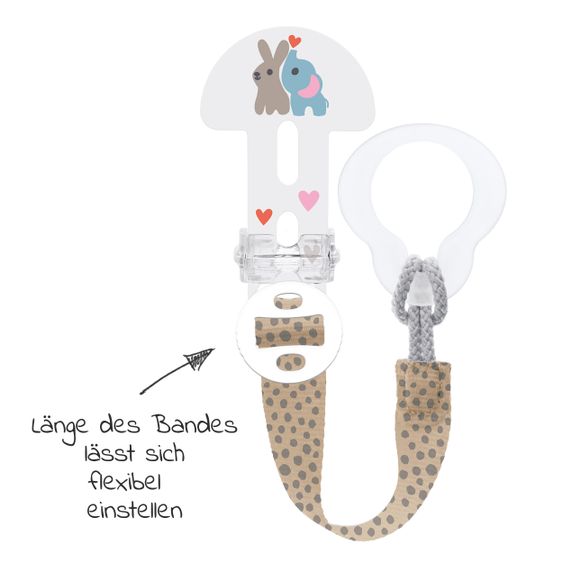 MAM Schnullerband Clip it! - Elefant