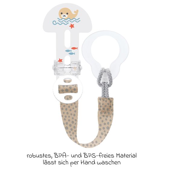 MAM Pacifier strap Clip it! - Seal