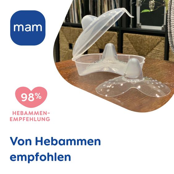 MAM Stillhütchen 2er Pack mit Aufbewahrungsbox - Gr. M