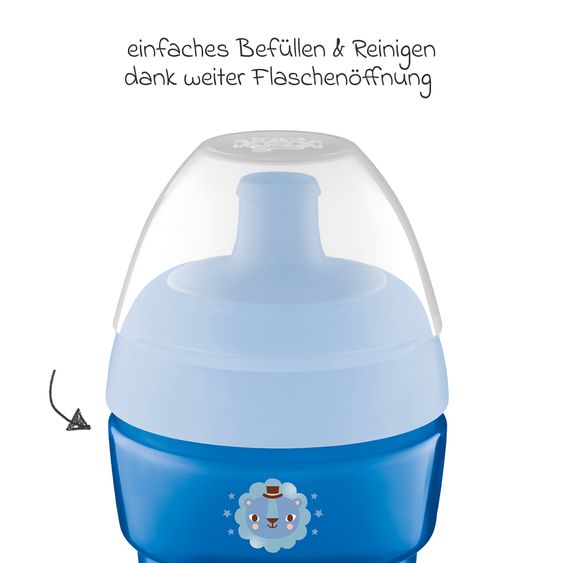 MAM Trinklernbecher Sports Cup 330 ml - Elefant - Blau