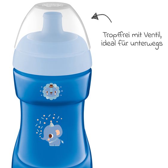 MAM Trinklernbecher Sports Cup 330 ml - Elefant - Blau