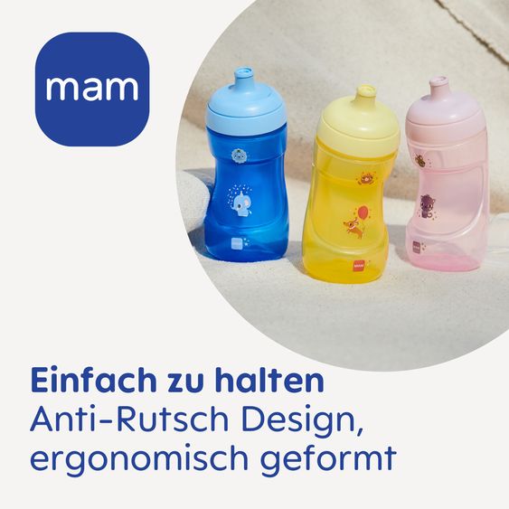 MAM Trinklernbecher Sports Cup 330 ml - Elefant - Blau