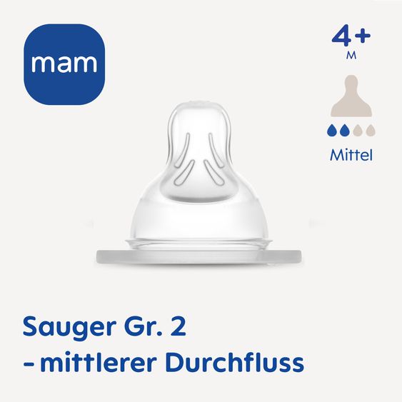 MAM Trinksauger 2er Pack - SkinSoft Silikon Gr.2