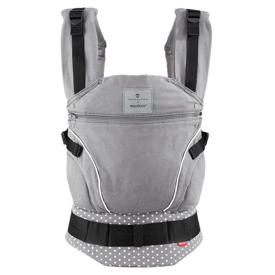 manduca Babytrage Bellybutton Wild Crosses - Grey