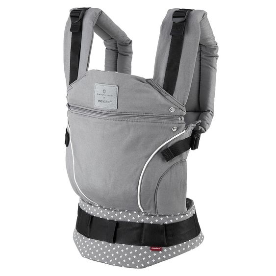 manduca Babytrage Bellybutton Wild Crosses - Grey