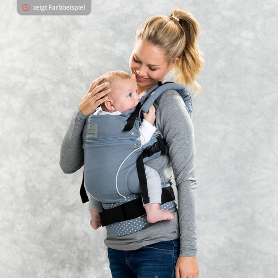 manduca Babytrage Bellybutton Wild Crosses - Grey